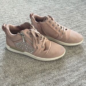 ALDO pink tennis shoes with rhinestone 8.5
